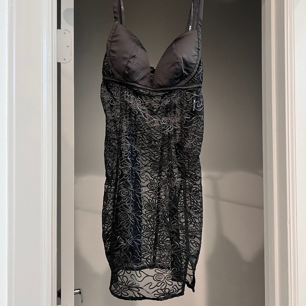 For Love & Lemons; Black Mini Dress; SMALL